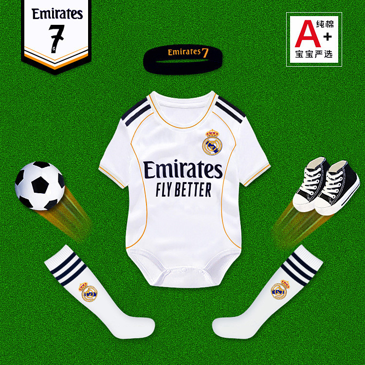 ชุดจั๊มสูทเด็ก summer Ronaldo 7 Real Madrid 2520260704