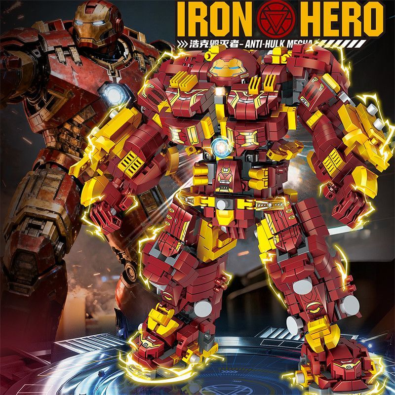 เข้ากันได้กับ Lego Anti-Hulk Iron Man Building Blocks Avengers Series Mecha Assembly Model ของเล่นขอ