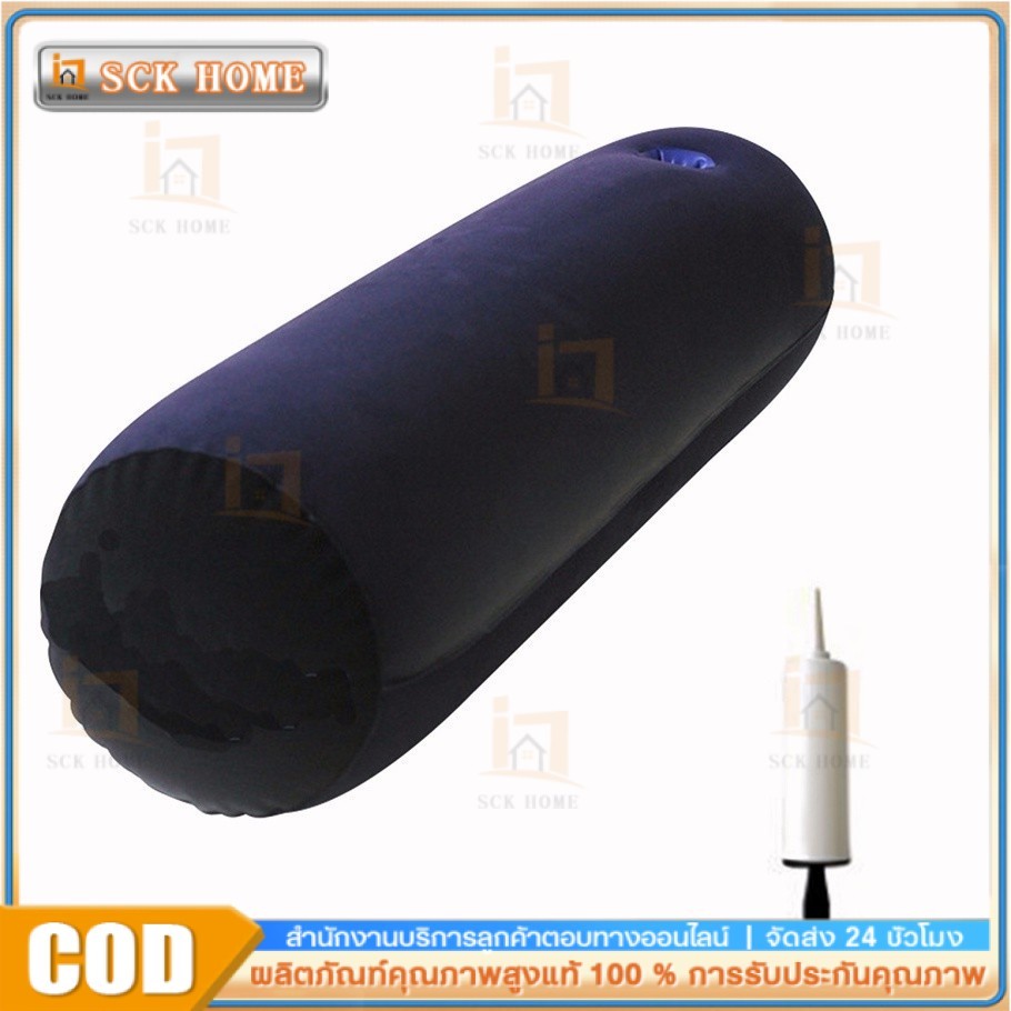 COD หมอนข้างเป่าลม เบาะหมอนลมหมอนหนุนแบบเป่าลมหมอนเป่าลมขนาด86X22ซม. เฟอร์นิเจอร์แบบพกพาตั้งแคมป์