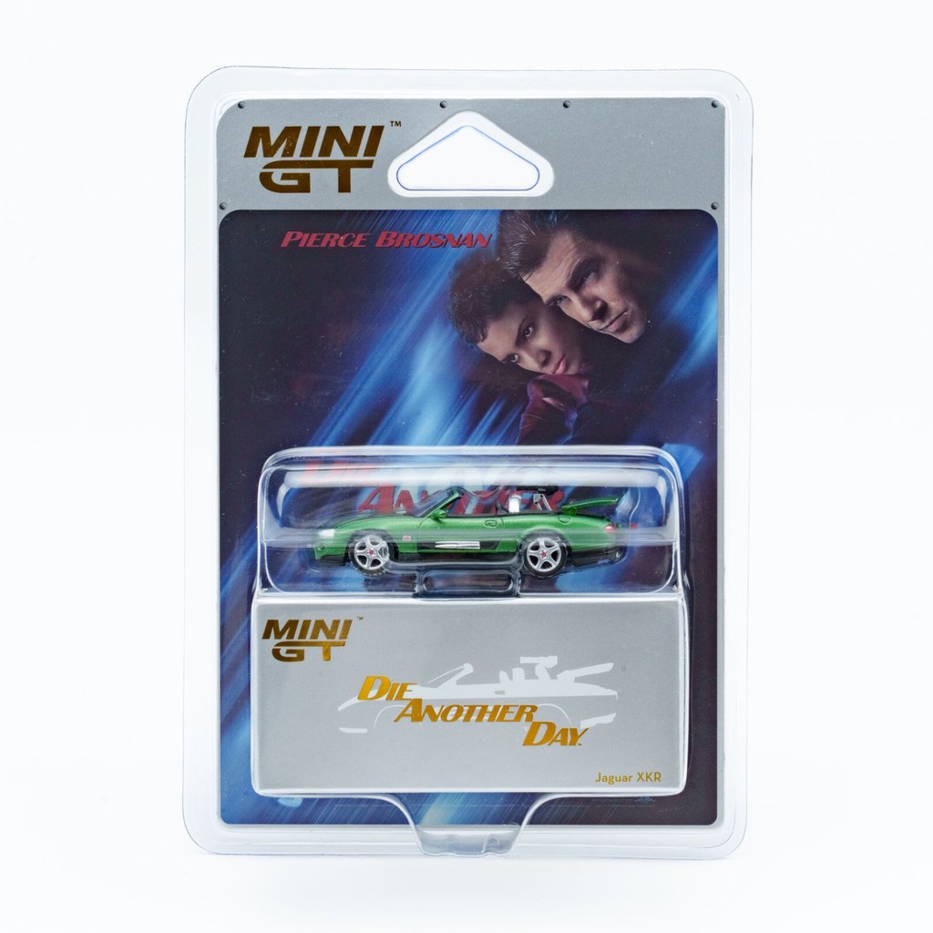[โมเดลรถขายดี] MINI GT 1: 64 Jaguar Jaguar XKR Movie 007 Series โมเดลรถโลหะผสม #908