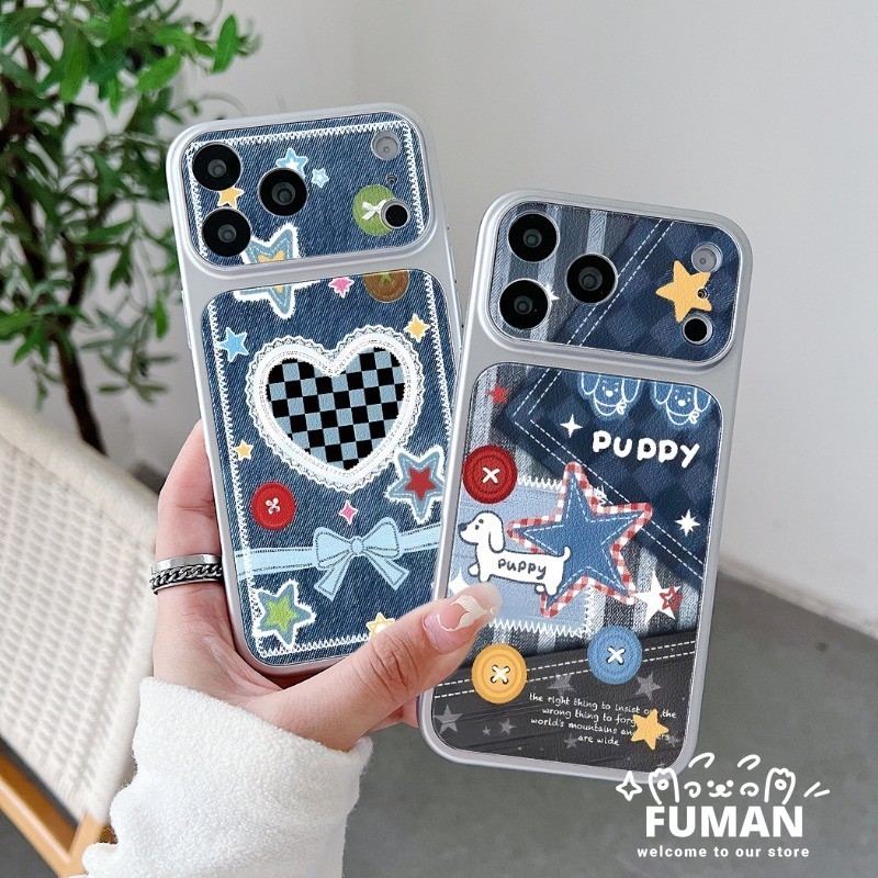 น่ารักหัวใจกางเกงยีนส์เคสโทรศัพท์สําหรับOPPO A40 A40M A38 A36 A18 A17 A17K A16 A16S A15 A15S A12 A12