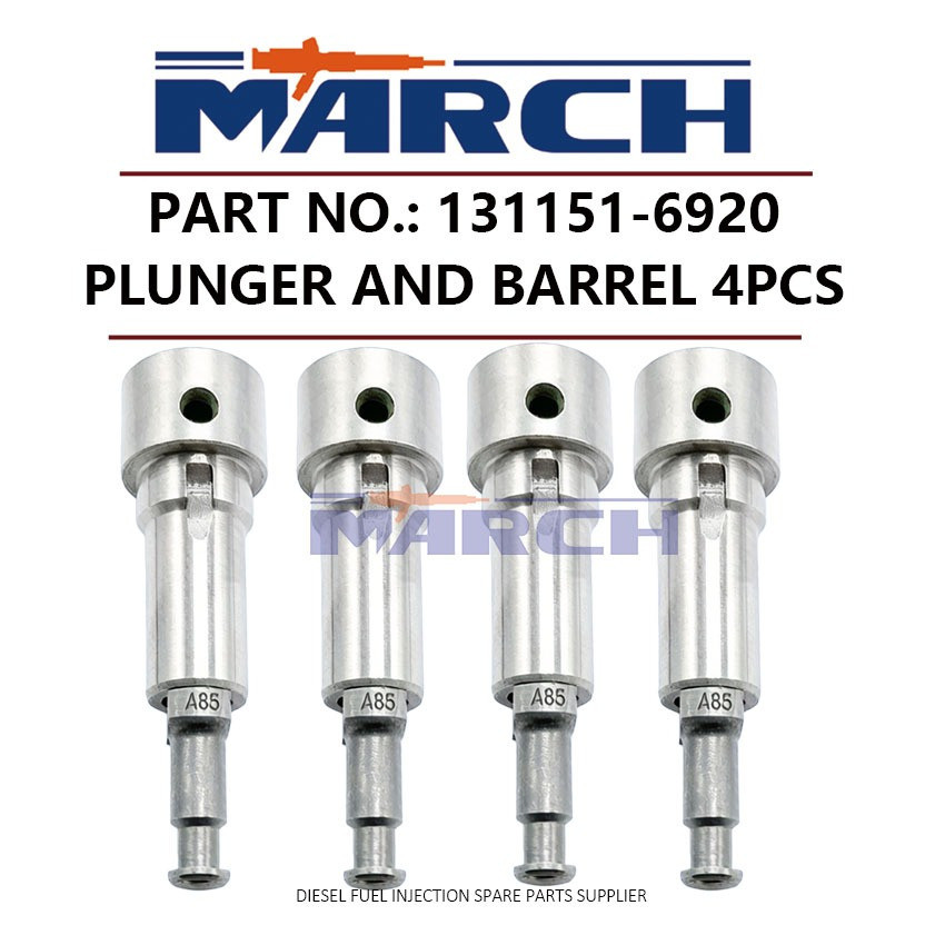 ลูกสูบปั๊มดีเซล 4 ชิ้นและบาร์เรล A85 131151-6920 สําหรับ ISUZU Elf 2.8L 4BA1