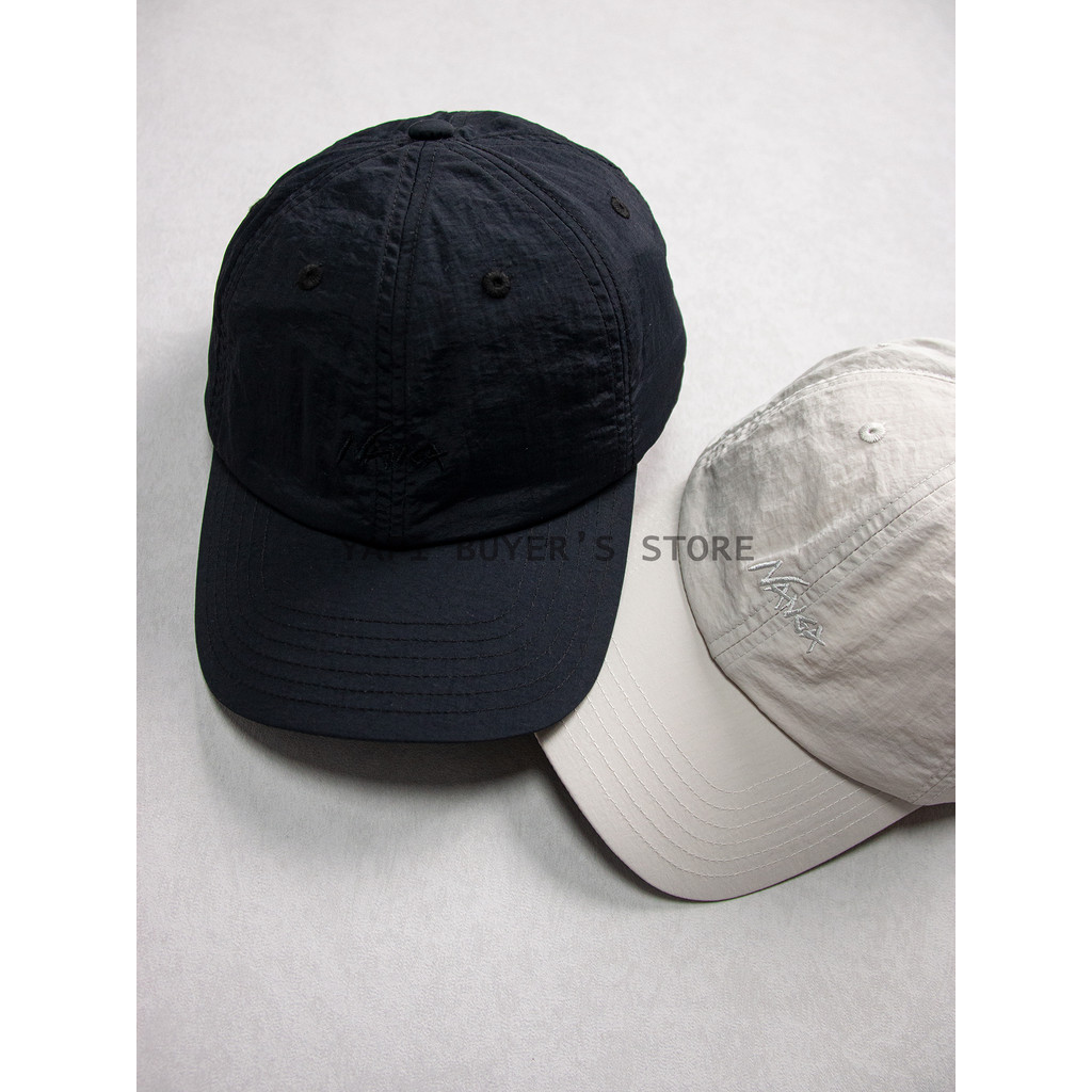 พร้อมสต็อก NANGA NYLON TUSSER CAP LOGO ปัก Breathable Soft Top 6 ชิ้น NYLON Curved Brim CAP