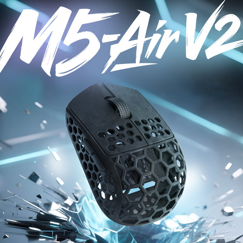 Darmoshark M5AIR V2 เมาส์ไร้สาย Finger Grip ขนาดเล็ก 8k คาร์บอนไฟเบอร์ปลอม 30g น้ําหนักเบา