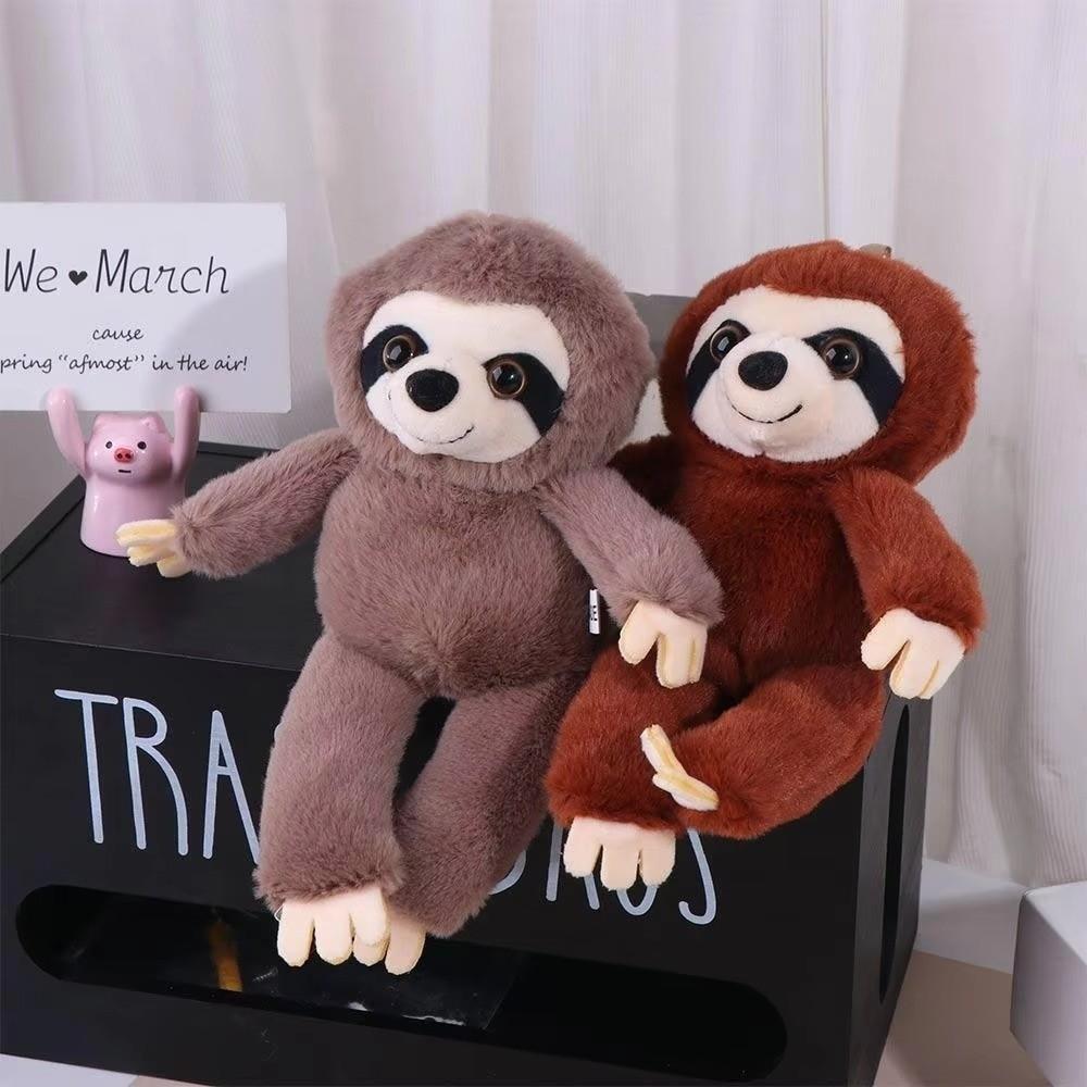 BANDOLERA Sloth จี้ขนาดเล็ก, พวงกุญแจจี้ตุ๊กตาสัตว์ Sloth, น่ารักจําลอง Soft Plush Sloth พวงกุญแจ
