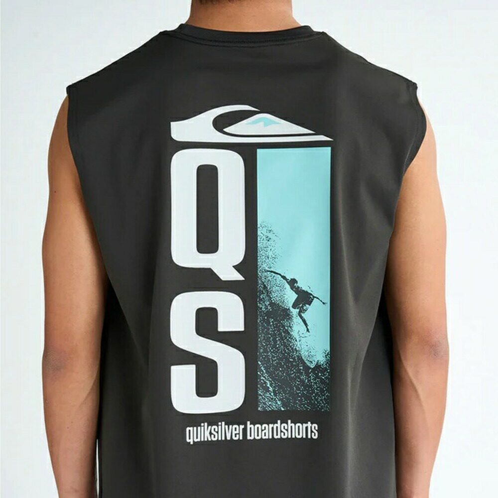 Quik Rush Guard Wave Photography พิมพ์เสื้อยืดแขนกุดสไตล์ท่องกลางแจ้งผู้ชายผ้าฝ้าย 100% Oversize Ves