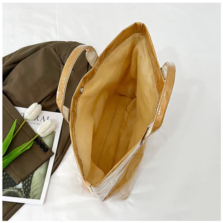 อินเทรนด์ High-End หญิงกระเป๋าใหม่ Casual Commuter กระเป๋าถือขนาดใหญ่ความจุ All-Match Tote กระเป๋า
