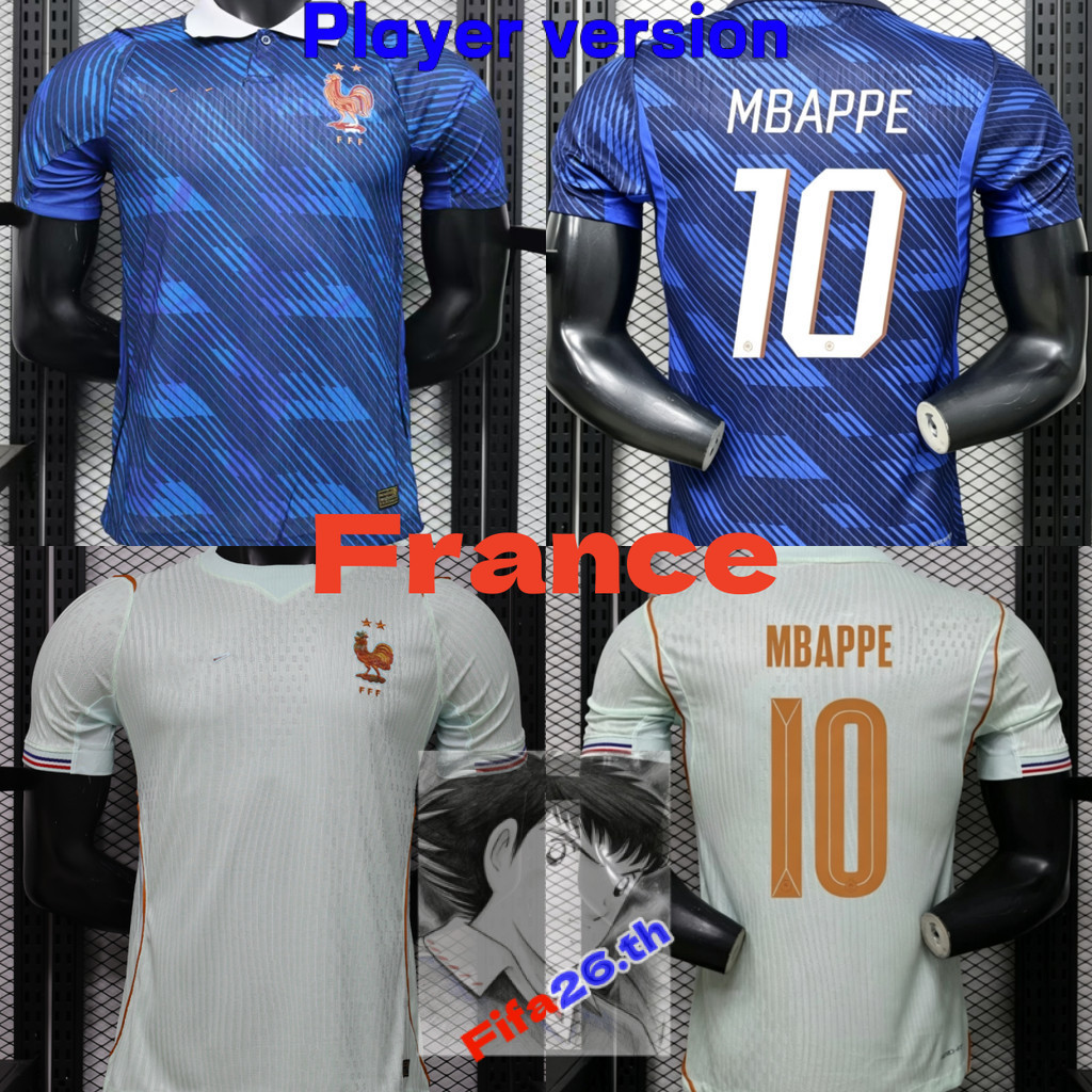 Player Style France World Cup Football Kit Soccer Jersey ชุดฟุตบอลทีมชาติฝรั่งเศสสไตล์ผู้เล่น ฟุตบอลโลก