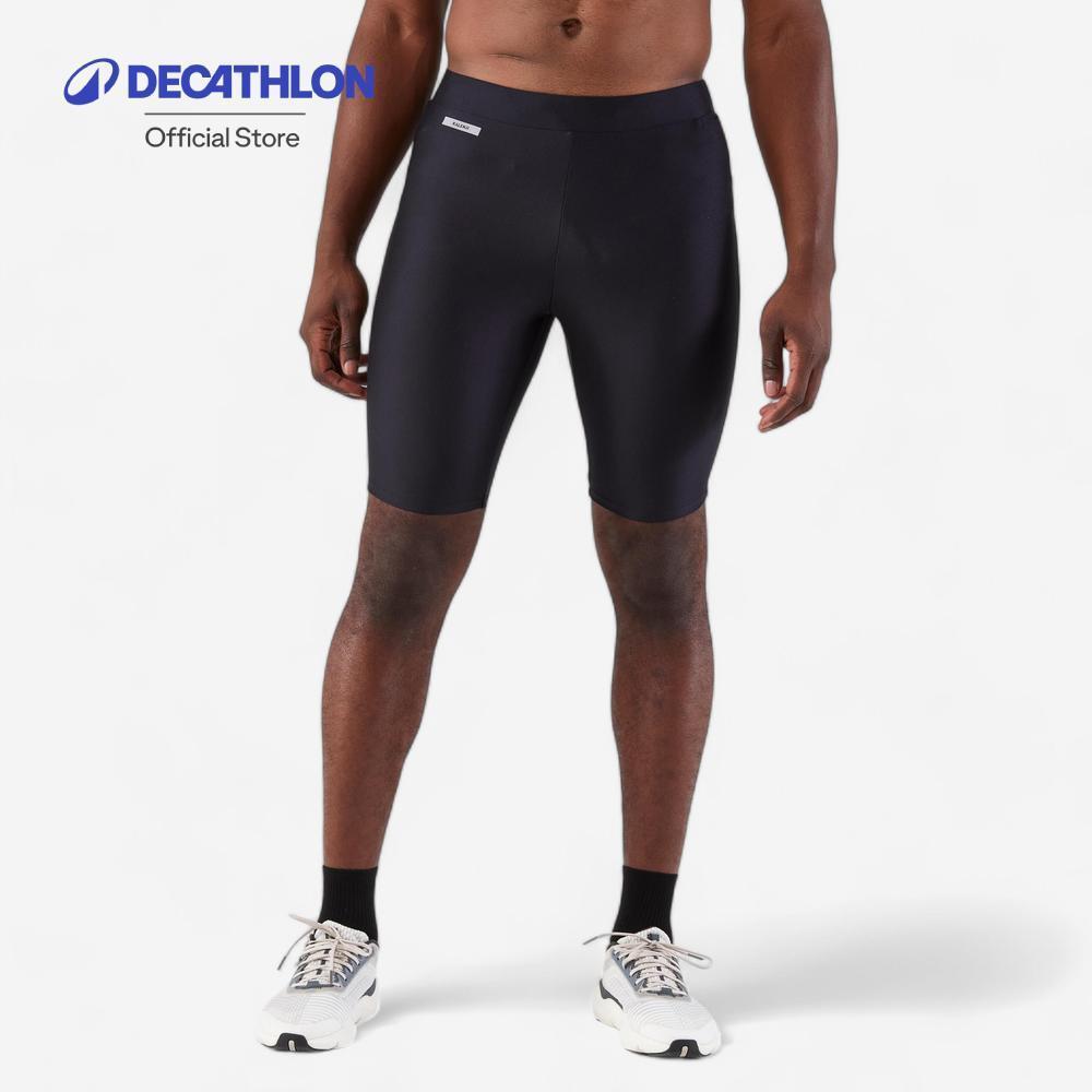 Decathlon Men'S Running Tight Shorts กางเกงวิ่งขาสั้นรัดรูปสำหรับผู้ชาย รุ่น Kiprun Run 100 - Black