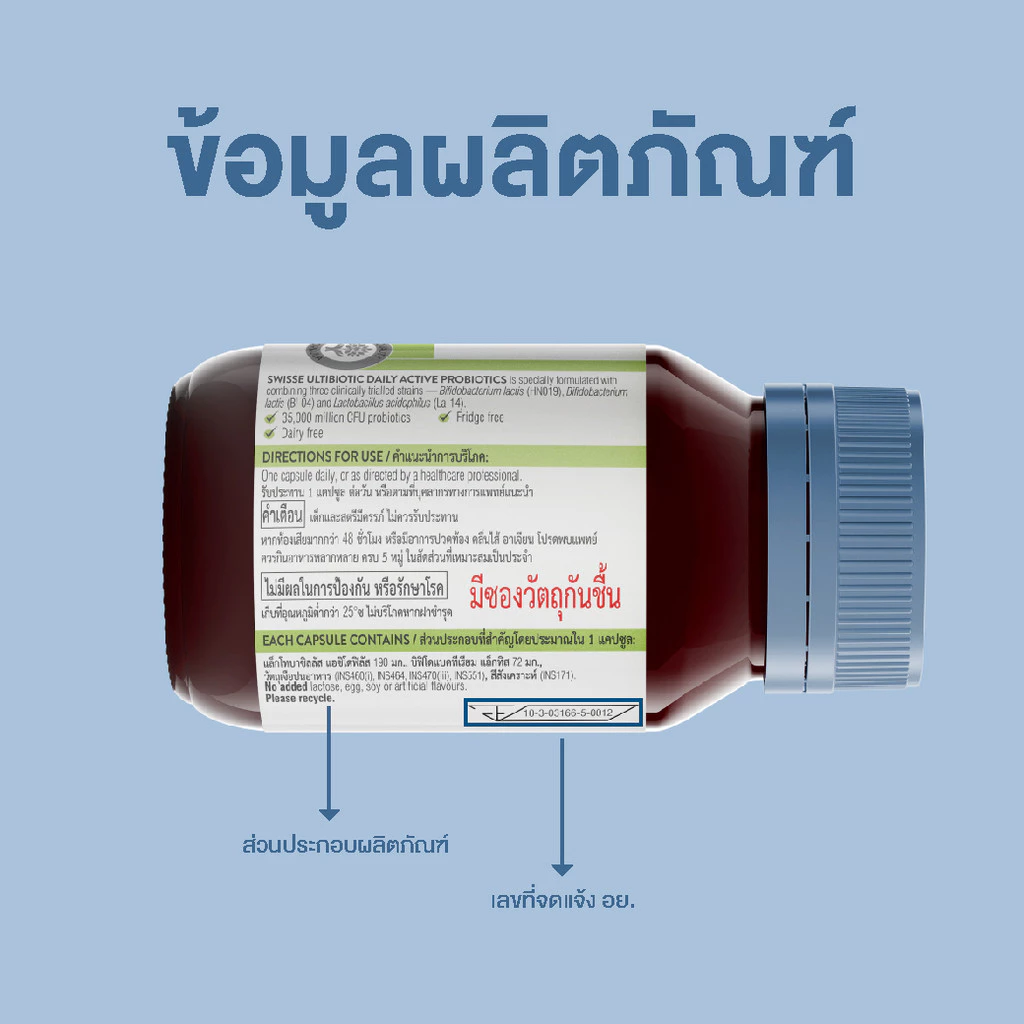 Swisse Ultibiotic Daily Active Probiotics โพรไบโอติกส์ 30 Caps thumbnail 4