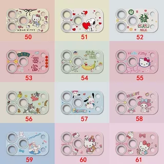 สําหรับ iPhone 17 Pro max เลนส์ป้องกันกล้อง Glitter เลนส์การ์ตูนเต็มรูปแบบสติกเกอร์ป้องกันกระจกนิรภัยใสกลับกล้องป้องกันกรณี 3D สําหรับ 17Pro 17Promax
