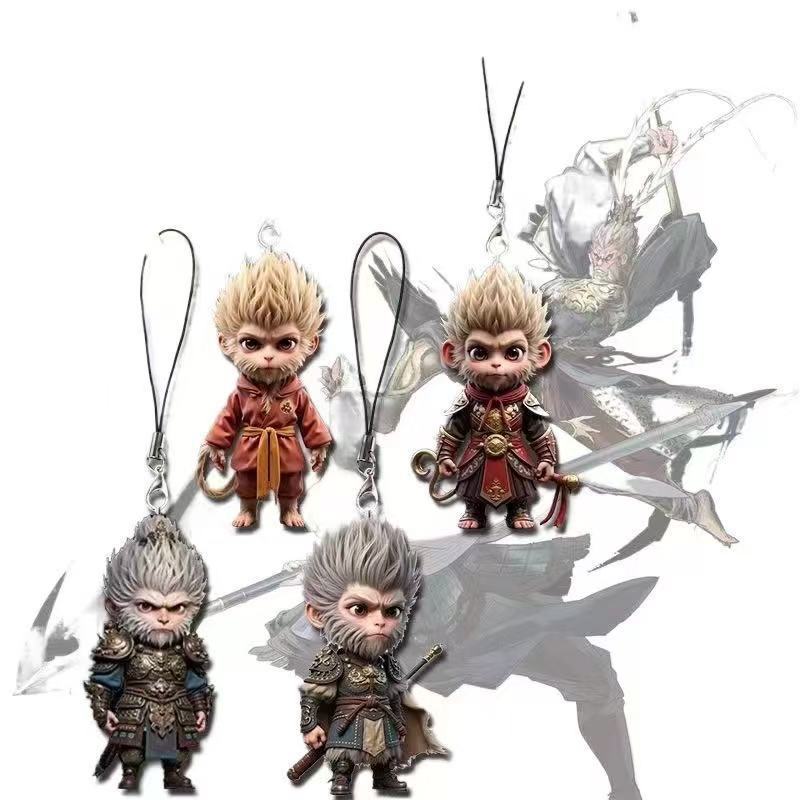 #钥匙圈#Phone โซ่ จี้กระเป๋านักเรียน พวงกุญแจ Black Myth: Wukong สายคล้องโทรศัพท์อะคริลิค อุปกรณ์เสริมอินเทรนด์