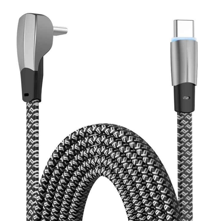 3A USB-C/Type-C ถึง USB-C/Type-C สายเคเบิลข้อมูลข้อศอก, ความยาว:2m 3A Type-C ถึง Type-C 2m