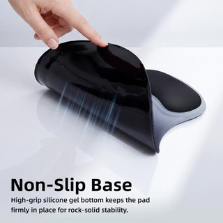GOOJODOQ Mouse Pad การออกแบบส่วนที่เหลือข้อมือรูปตัว U Stable และไม่ลื่นฐาน PU วัสดุซิลิโคนอ่อนนุ่ม