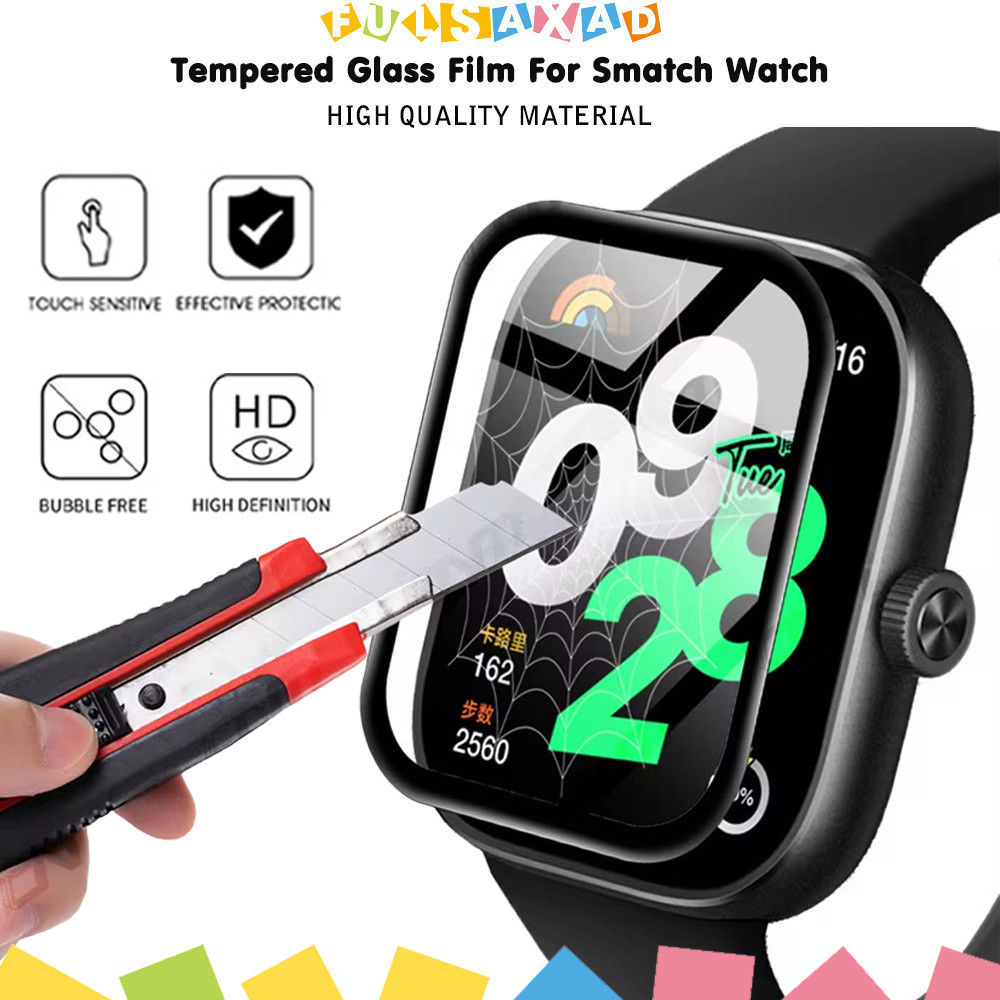 กันรอย ฟิล์มแก้วนิรภัยป้องกัน for Redmi Watch 4 9D HD ตัวป้องกันหน้าจอ แผ่นฟิล์ม for Redmi Watch 3 Active