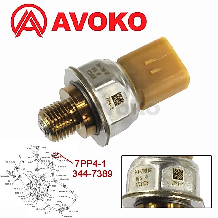 344-7389 5 MPa Transmission Pressure Sensor For CAT Caterpillar  D11 D9 D10 777D 773E 777E Excavato