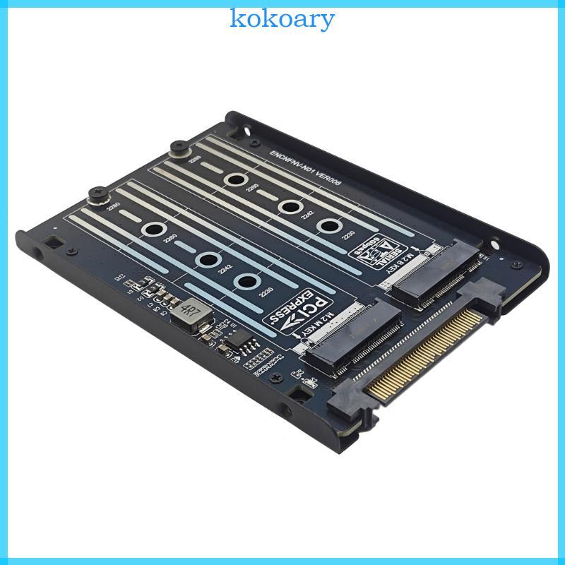 KOK M 2 SSDs ถึง U 2 อะแดปเตอร์ 2 ใน 1 M 2 NVMe SATAs-Bus SSDs ถึง PCIe U 2 SFF-8639 Deskto M 2 อะแด
