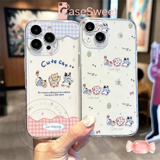 มือถือเคสแมวการ์ตูนน่ารัก เหมาะสำหรับ Redmi9 10 12 15 13 14 10C 9C 12C 14C 13C 15C A1 A5 Note 9 10 11 12 13 14 Pro POCO