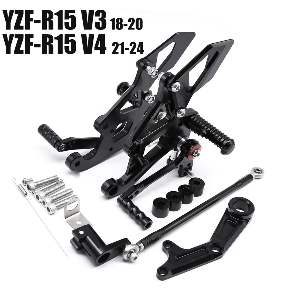 FXFor Yamaha YZF R15 YZF-R15 V3 V4 2018 2019 2020 2021 2022 2023 2024 CNC Motor Rearset Footpeg Foot