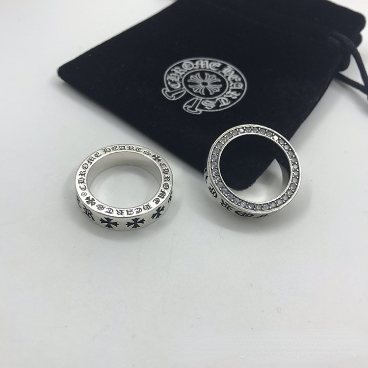 C.H Silver Plated Distressed Retro Hip Hop Index Finger Ring Ring Ring