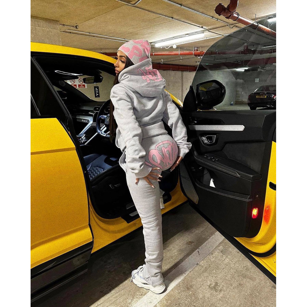 ZAEK Syna tracksuit เสื้อกันหนาวมีฮู้ดกางเกง Hip Hop Rap ชุดกีฬาลําลอง