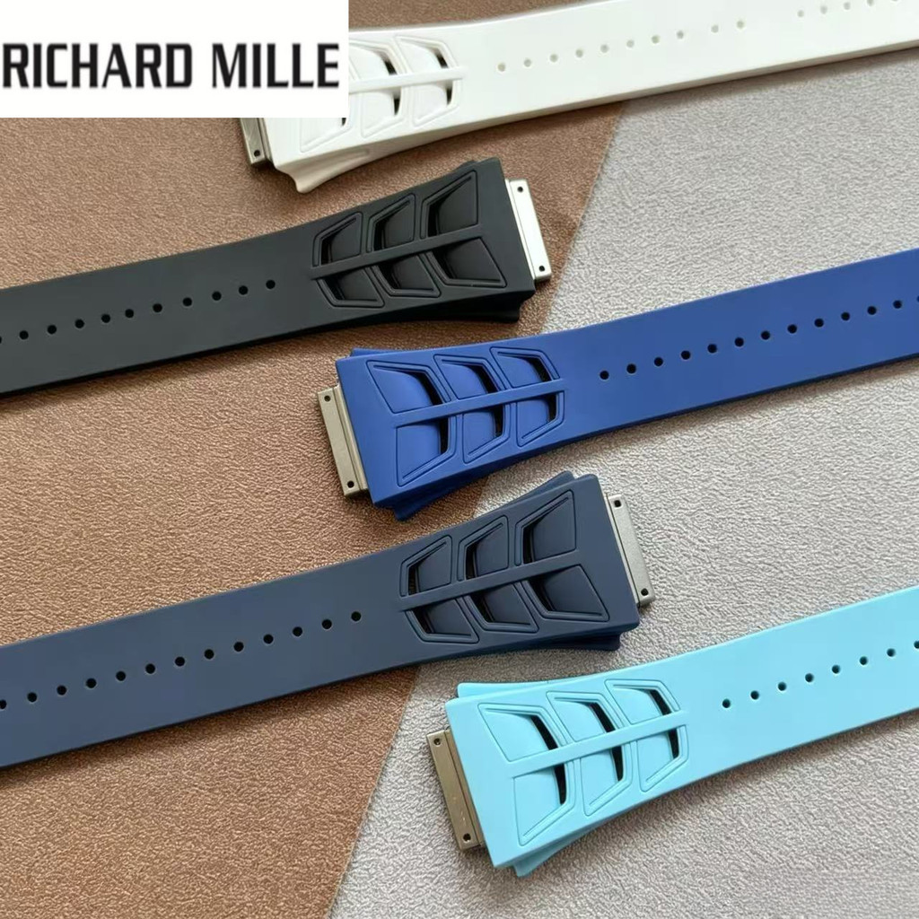 High-End FKM Fluoro สายนาฬิกายางสําหรับ Richard Mille RM35-01 RM35-02 RM055 RM030 RM011 – สายนาฬิกา 
