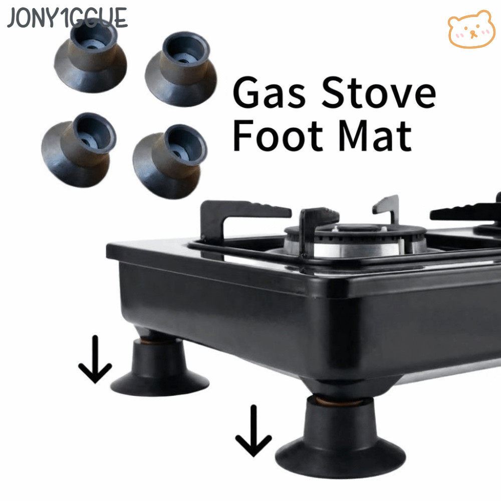 JONY1GGUE 4 ชิ้นหมวกขาแทรมโพลีน,เปลี่ยนเตาแก๊สถ้วยดูดเสื่อเท้า,เงียบทนต่อการสึกหรอเตาแก๊สสากลแผ่นกันลื่นสําหรับเตาแก๊สและแทรมโพลีน