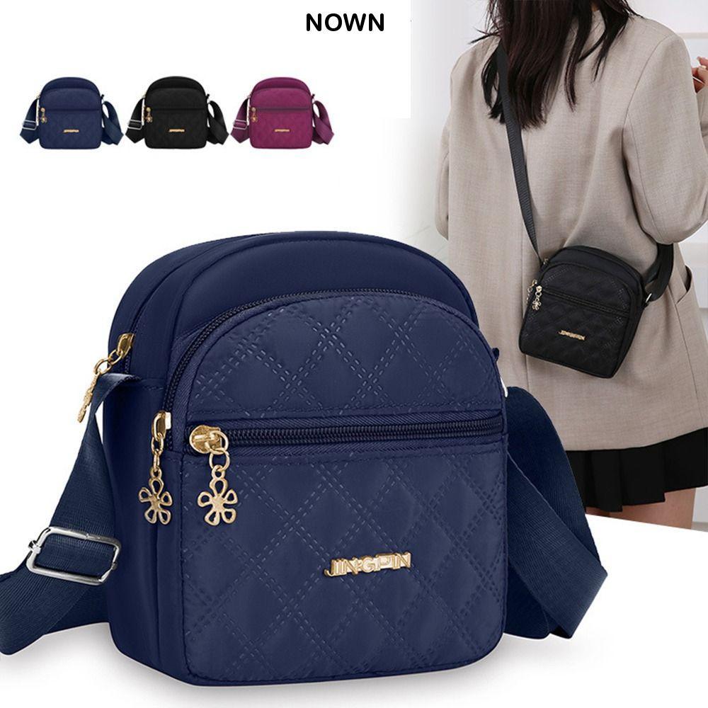 NOWNICE Messengers Bag, Nylon Multifunctional Small Square Bag, Multi-Channel Crossbody Mobile Phone