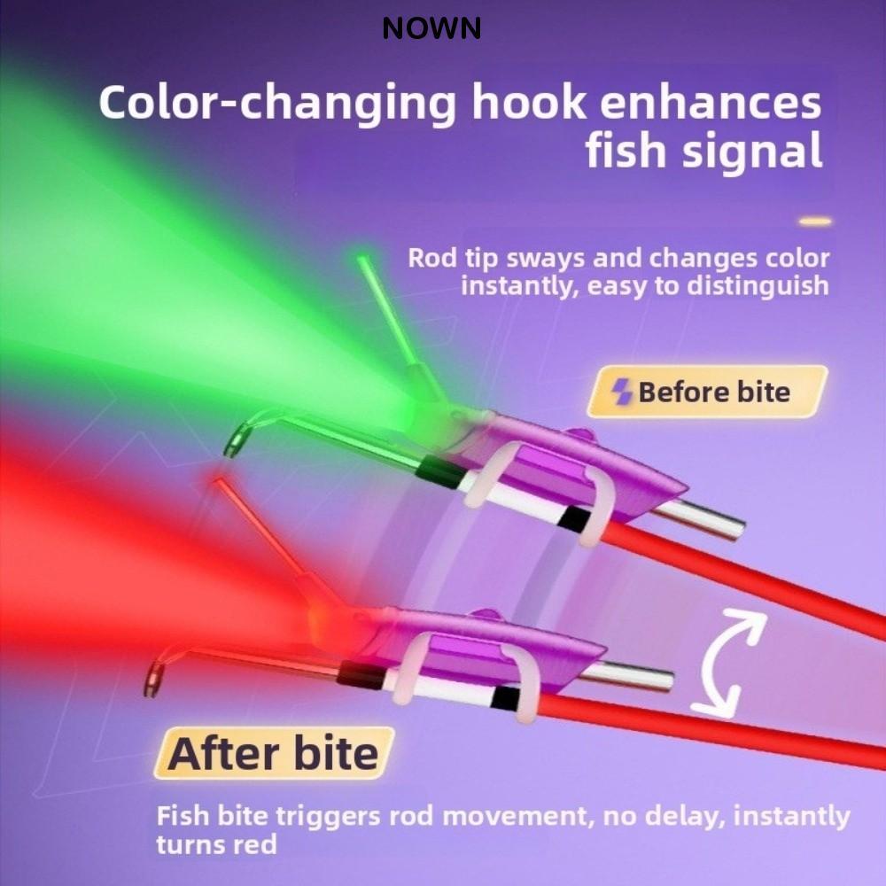 NOWNICE Angling LED Alert Light, Bite Alarm LED Light Fishing Pole Bite Alarm, 2026 Alert Light Fish
