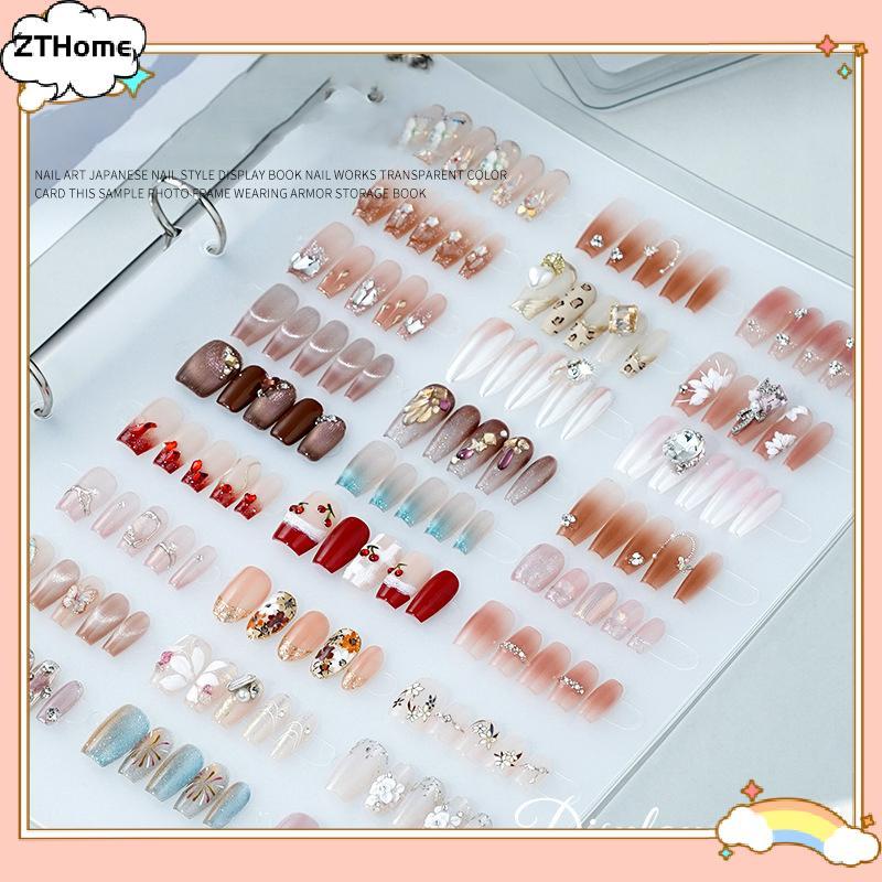 BEK Nail Art Collection อัลบั้มเก็บเล็บคลิปกระดานแสดงเล็บ Minimalist อัลบั้มเล็บหนังสือเล่มเล็ก 4 หน้าหลวม ITC