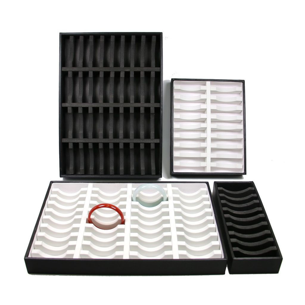 High-End เครื่องประดับหยกสีดําสีขาวแปรงสร้อยข้อมือหยกถาด 10-Bit 20-Bit 40-Bit สร้อยข้อมือถาด 6.28