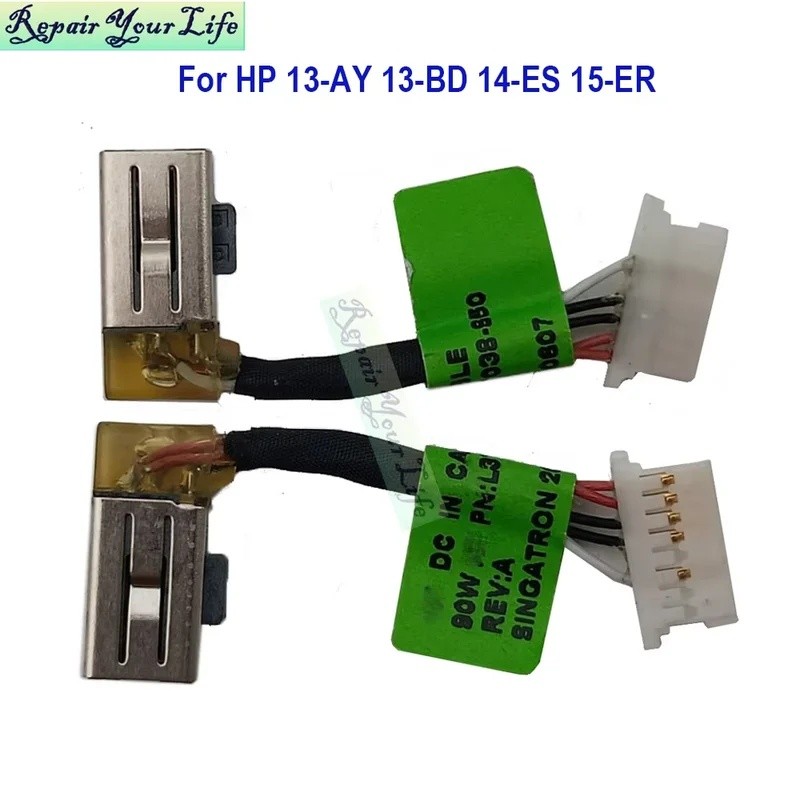 แล็ปท็อป DC Power Jack สําหรับ HP Envy X360 13-AY 13-BD 13M-BD 13-BE 13Z-BE 14-ES 15T 15-ER TPN-W146