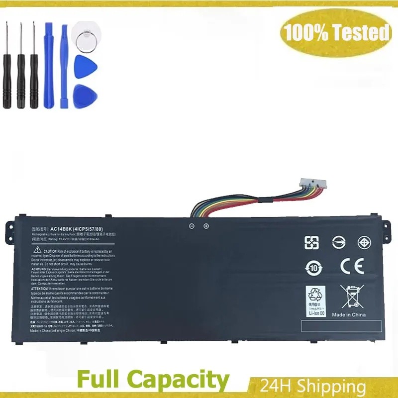 AC14B8K AC14B3K แบตเตอรี่สําหรับ Acer Aspire R5-571T R5-571TG S14 CB3-511 Swift 3 3S F314-51 E5-77 S
