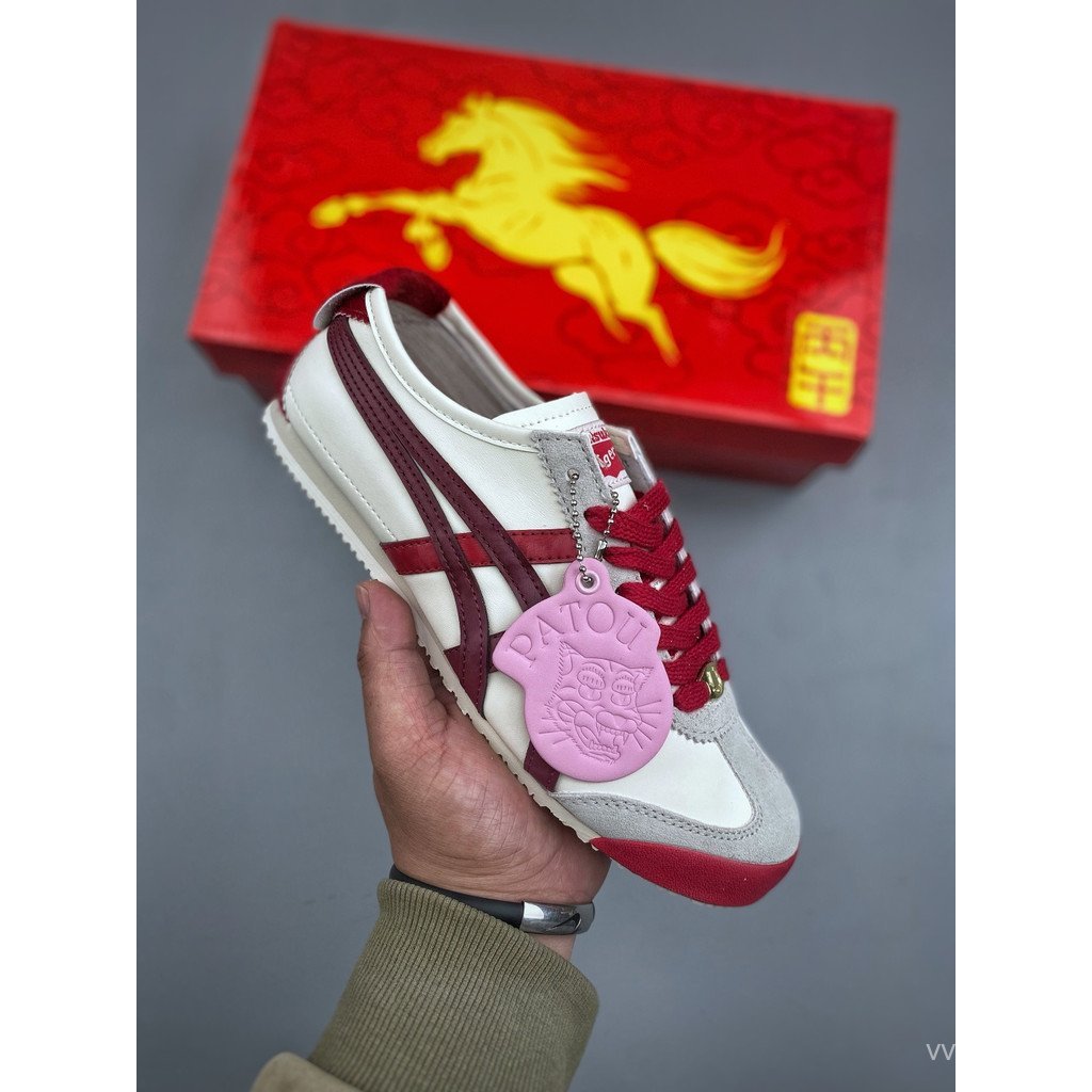 2026Asics Onitsuka Tiger รองเท้า/Onitsuka Tiger Mexico 66 帆布鞋 รองเท้าผ้าใบแบนน้ําหนักเบาผู้ชายและผู้