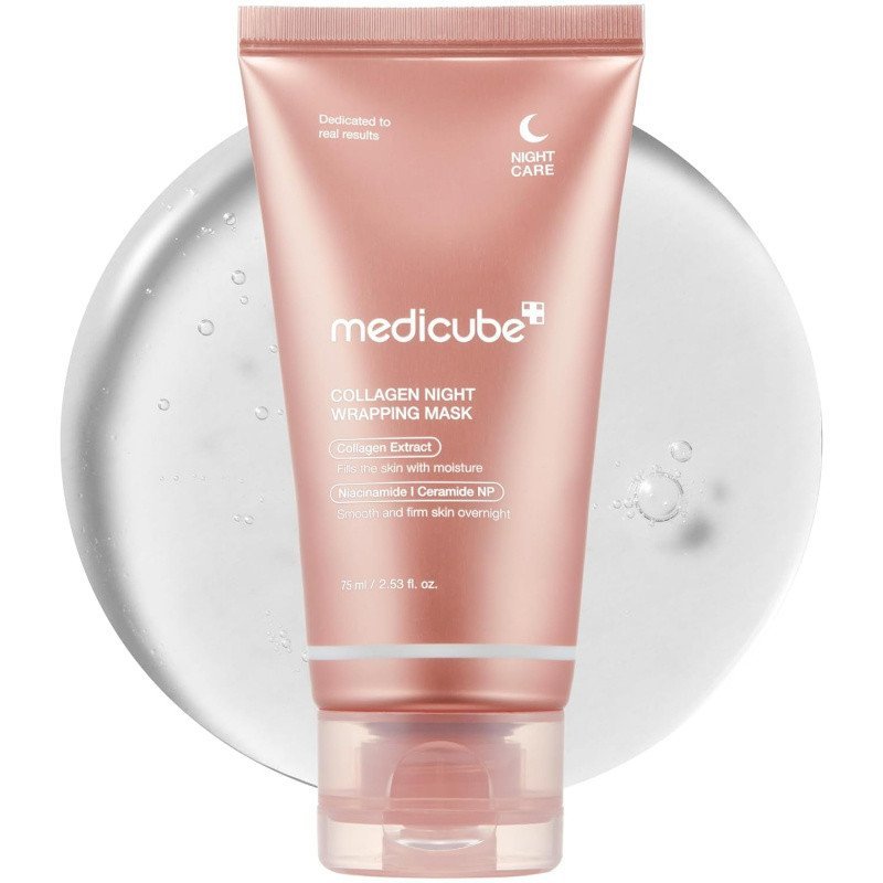 MedicubeWrappingMaskCollagenOvernightPeelOffFacialMask|ความยืดหยุ่น&ไฮเดรชั่นแคร์,ลดกระดิก&ความหมองค