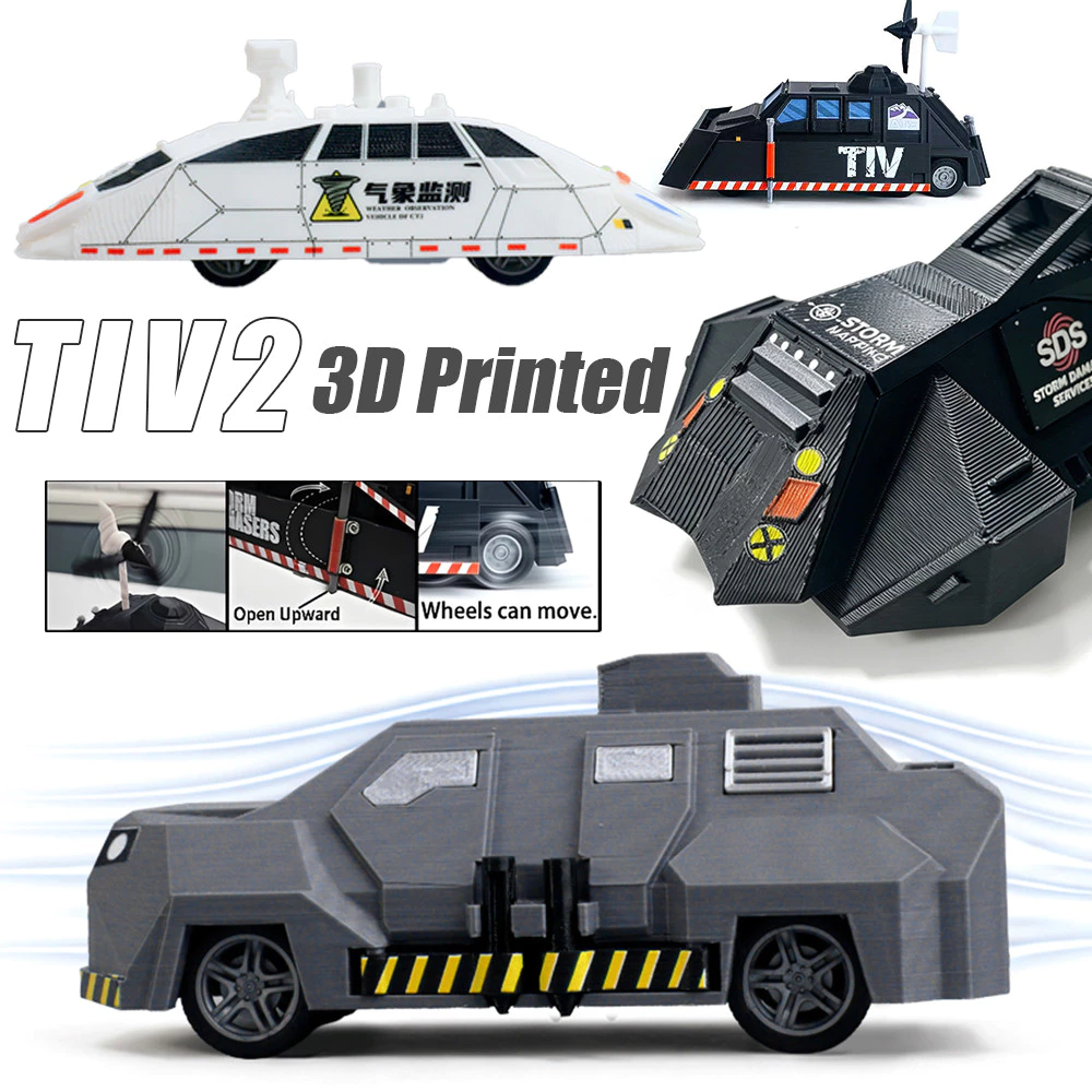 TIV2 Titus Storm Chaser รถ 3D พิมพ์ DIY ประกอบของเล่น SDS Tornado Puncher Dongfeng CT2 คอลเลกชัน