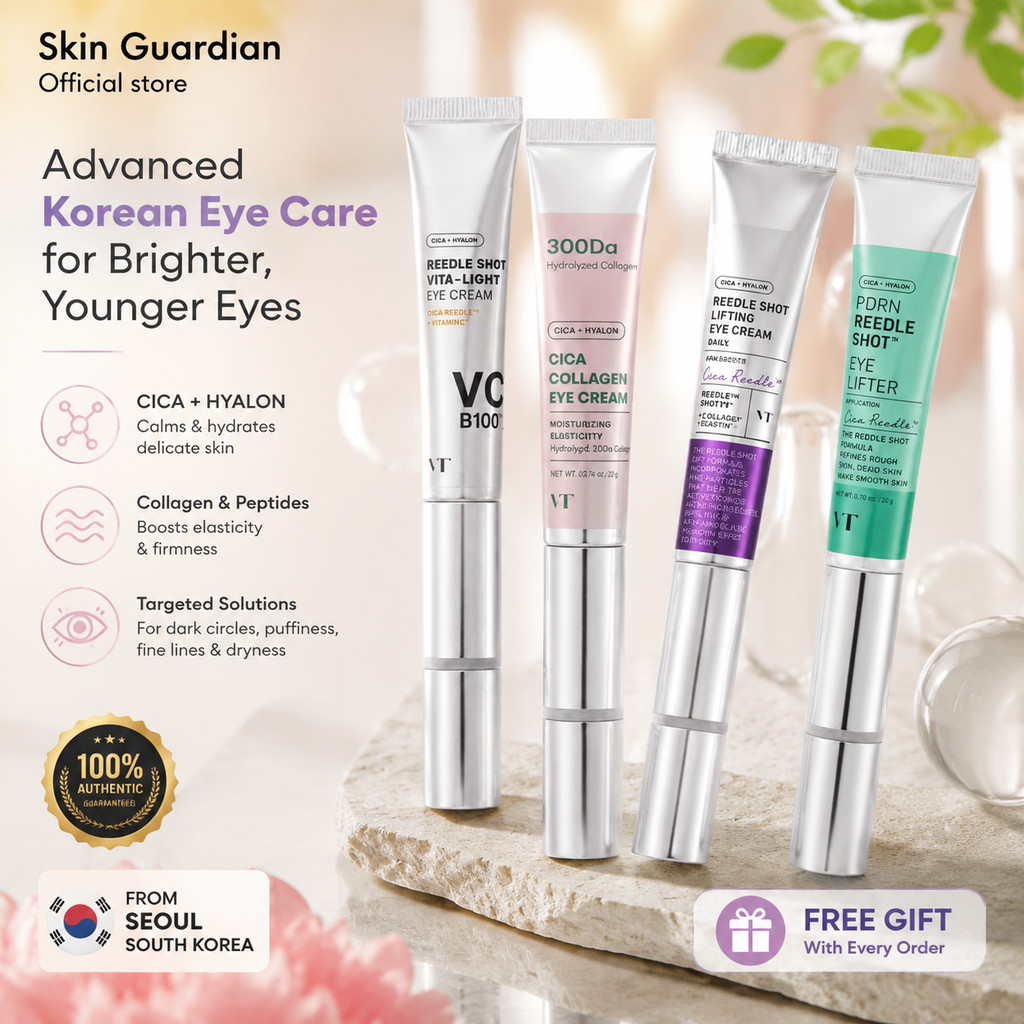VT 4-in-1 Anti-Aging Eye Cream Pack 15ml แต่ละวิตามินซีคอลลาเจน PDRN Lifting Serum Moisturizer ขจัดค