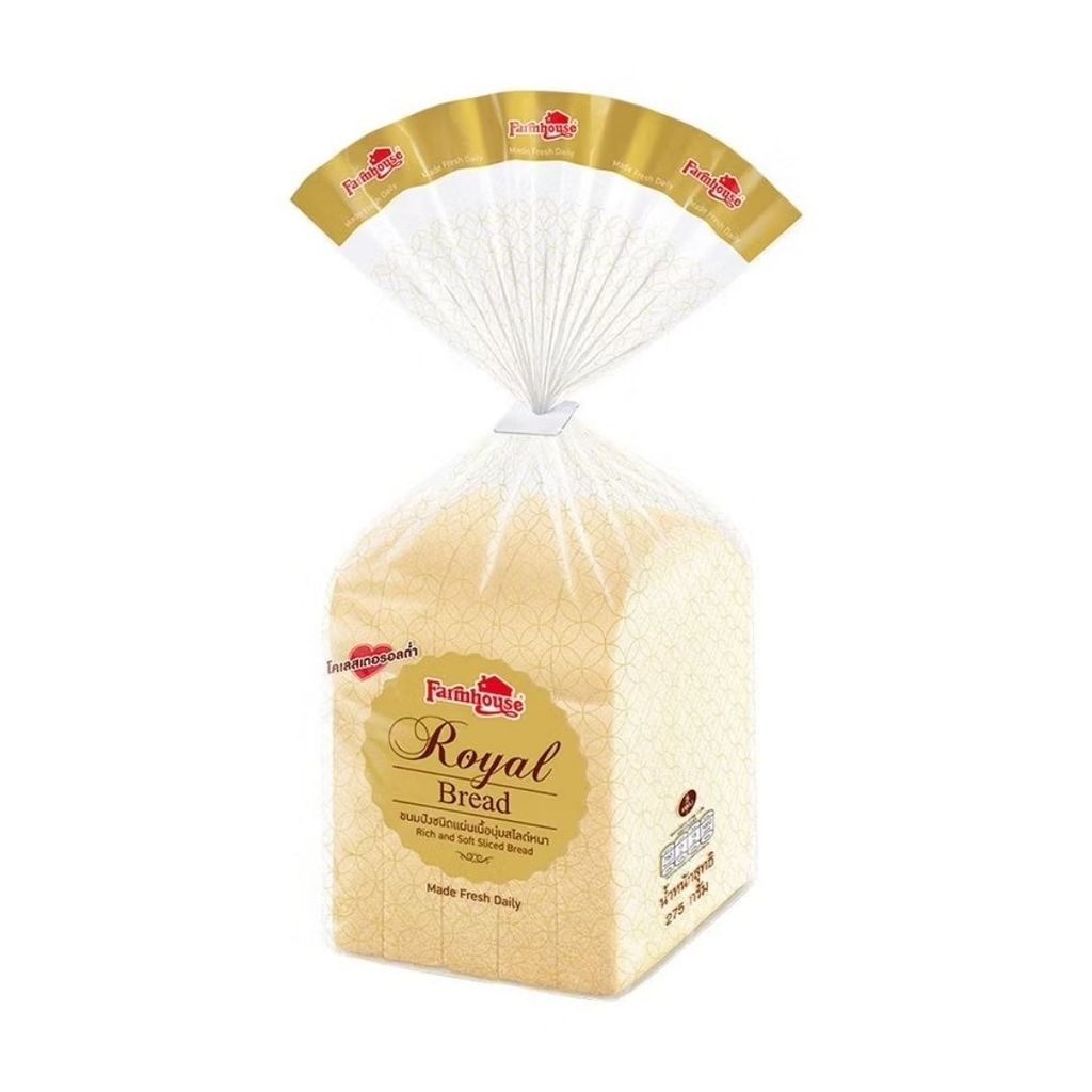 ฟาร์มเฮ้าส์ รอยัลเบรดเนื้อนุ่มสไลซ์หนา Farmhouse Royal Soft Thick Bread 250g.