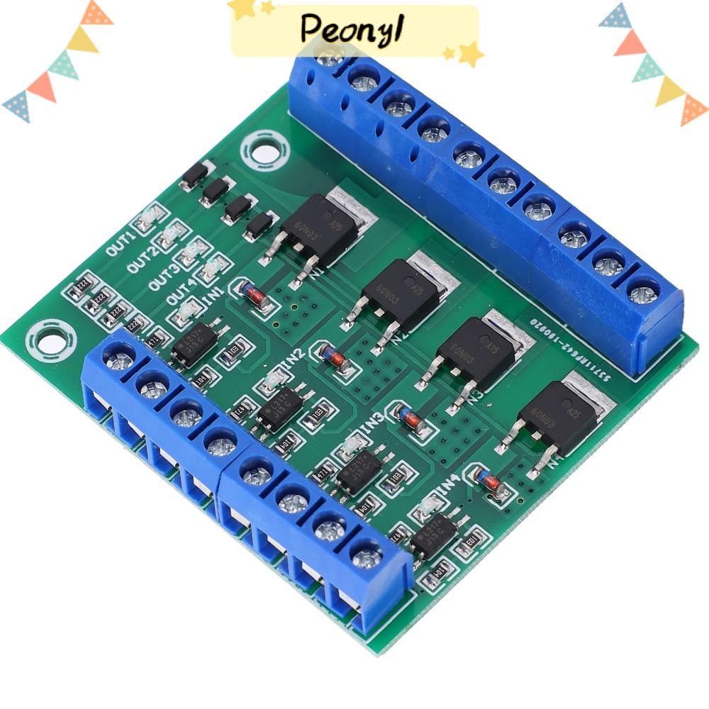 PEONY 4‐Way MOS Tube Module, YYNMOS-4 PWM 3-20V Field Effect Tube Module, Electronic Circuit 4-Chann