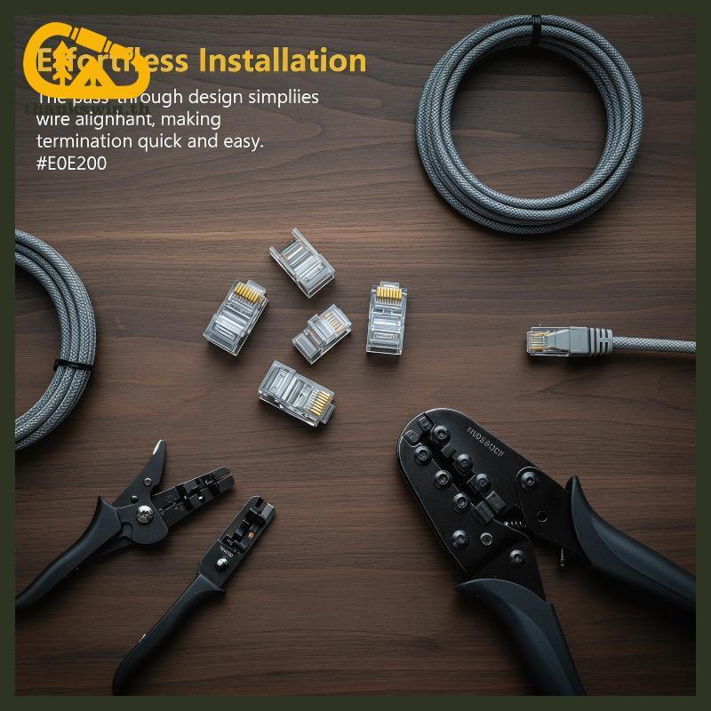 Thankswin 100PCS Cat5e/Cat6 UTP FTP สายอีเธอร์เน็ตโมดูลปลั๊ก Soet เครือข่ายเชื่อมต่อ th