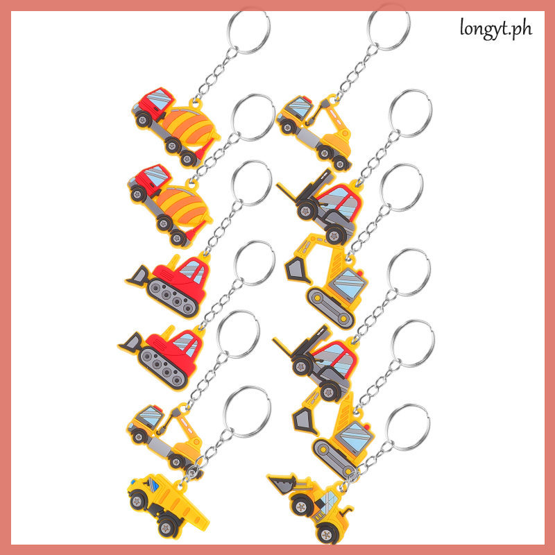 พวงกุญแจ Bulldozer Party Favors Cement Truck Supplies จี้รถ longyt