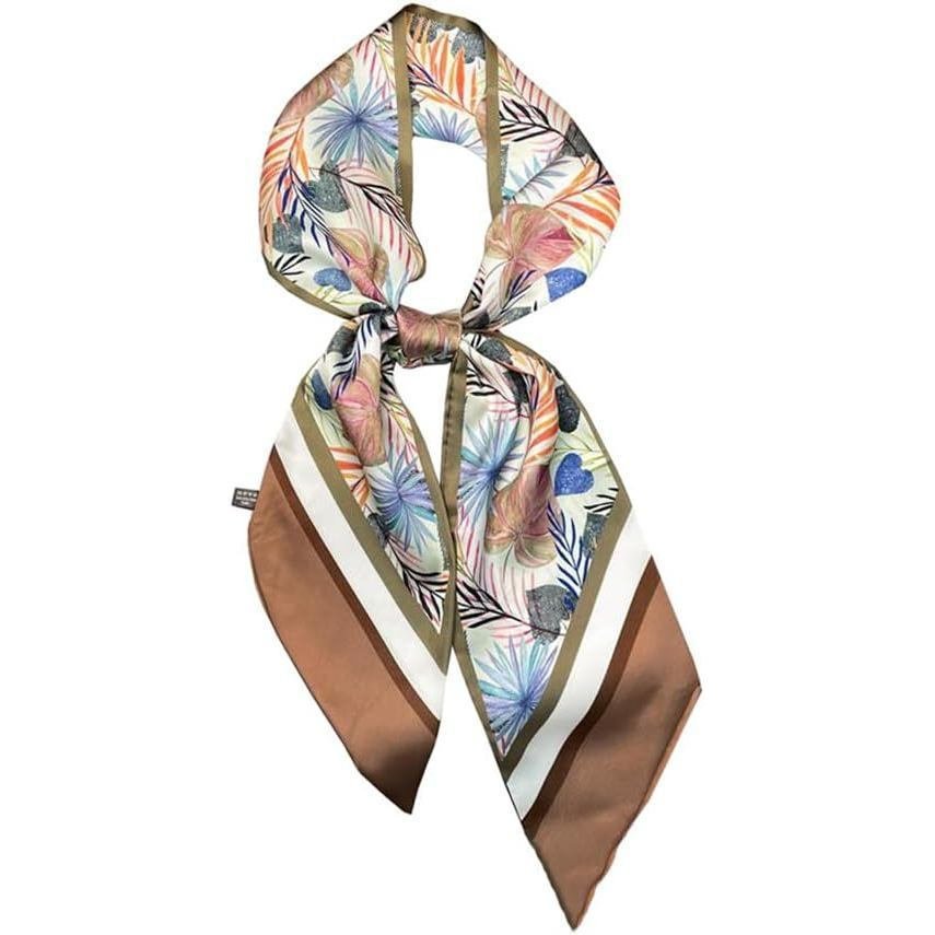 JERLA Mulberry Silk Headscarf แถบคาดศีรษะริบบิ้นผู้หญิงแฟชั่นคอซาตินผ้าพันคอ Hair Wrap กระเป๋าถือผ้า