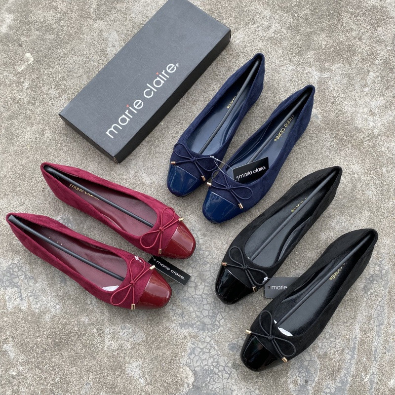 3 สีขนาดใหญ่ 36-41 ผู้หญิงรองเท้าแบนรองเท้าบัลเล่ต์สแควร์ Toe Soft Sole สบายปากตื้น All-Match สไตล์ฤ