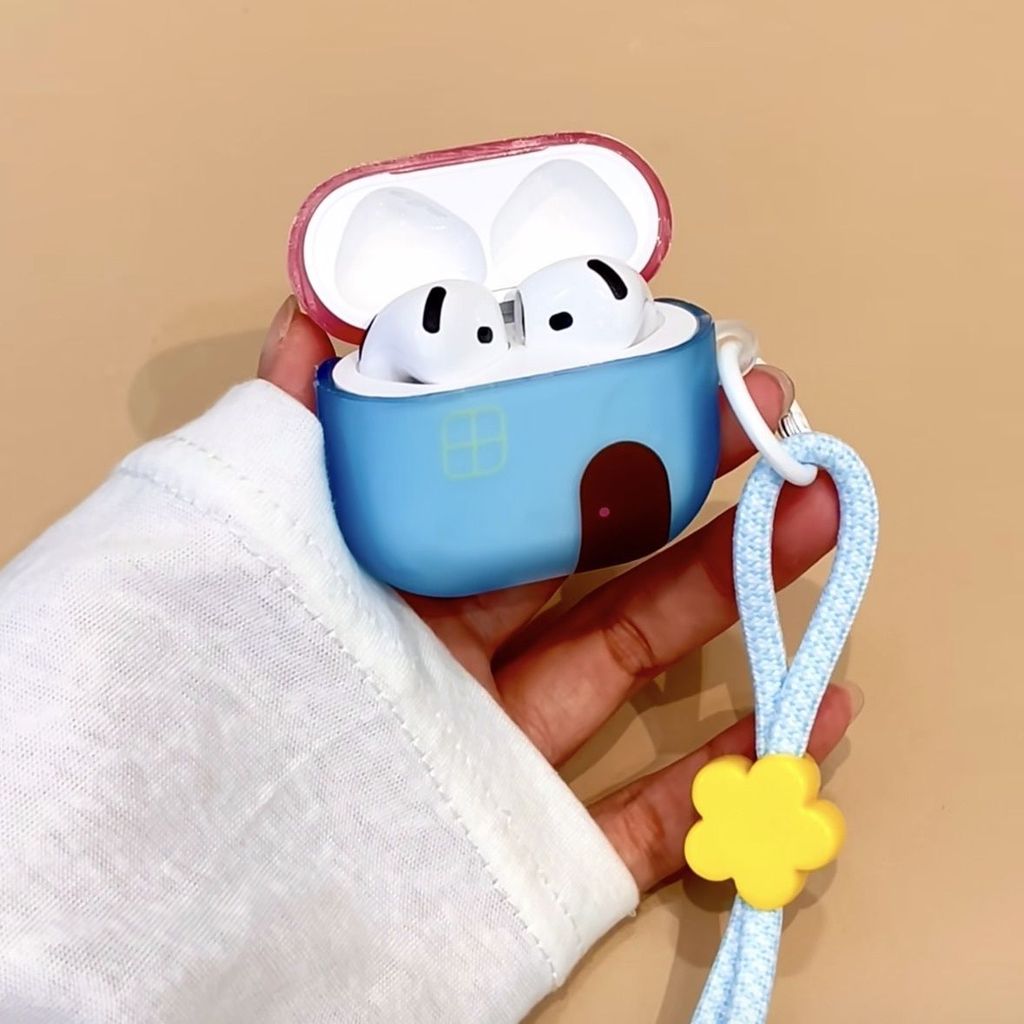 Retro House Fun Soft หูฟังใช้งานร่วมกับ AirPods Pro3 AirPods 4 3rd Gen 2nd Gen Pro2 Anti Drop