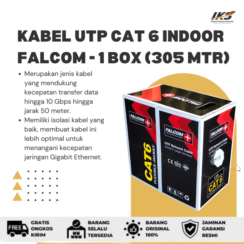 FALCOM Indoor CAT 6 UTP Cable -- เมตร