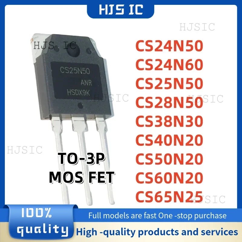 5PCS CS24N50 CS24N60 CS25N50 CS28N50 CS38N30 CS40N20 CS50N20 CS60N20 CS65N25 TO-3P ขายส่ง Field Effe