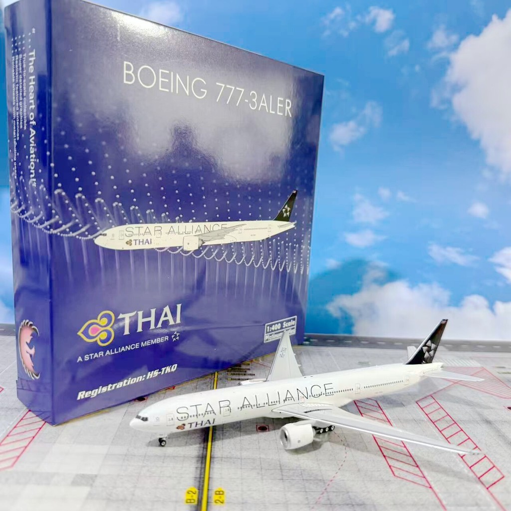 Phoenix 12089 Thai Airlines Boeing B777-300ER HS-TKQ เครื่องบินโดยสาร รุ่น 1/400