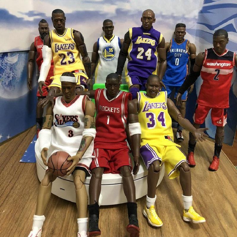 NBA Star 1/9 Jordan Kobe James Curry Action Figure รูปทหารตกแต่งของขวัญวันเกิดแฟน