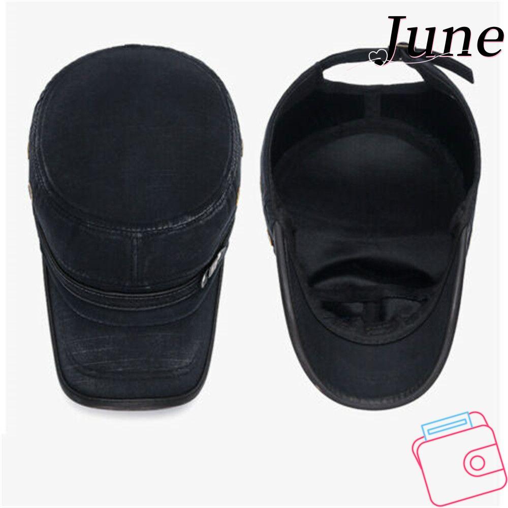JUNEGOODS Peaked Cap Men Cotton Breathable Sun Cap