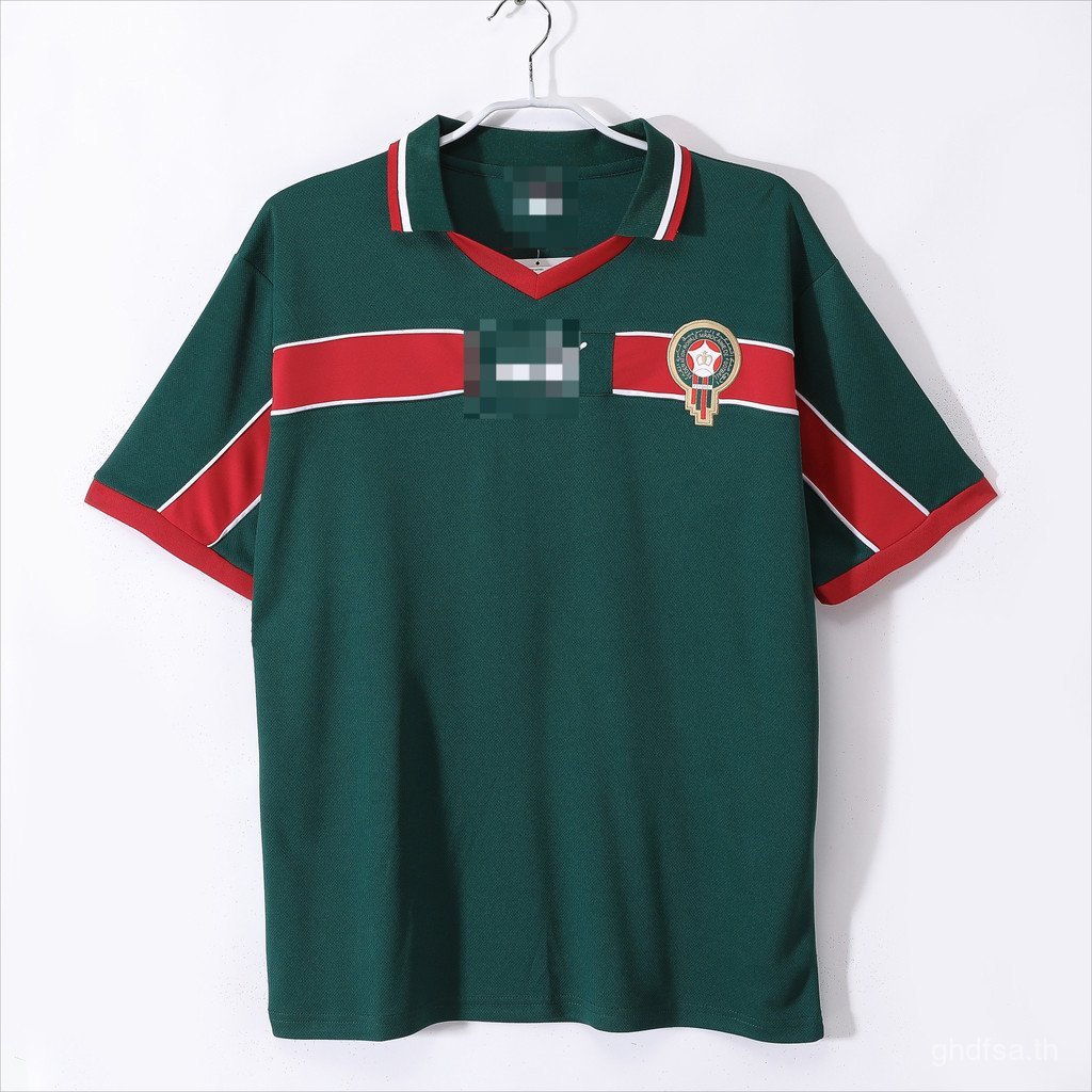 1998 โมร็อกโกทีมชาติแขนสั้น Retro Soccer Jersey CML7